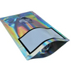 Bolsa Ziplock blanca transparente con logotipo personalizado UV Maylar, bolsa de embalaje blanca para pendientes, embalaje de joyer&iacute;a