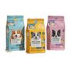 Bolsa de sellado lateral Oem de alta calidad con logotipo de Mylar de l&aacute;mina impresa personalizada, embalaje de alimentos para mascotas, bolsa de comida para gatos con fondo cuadrado