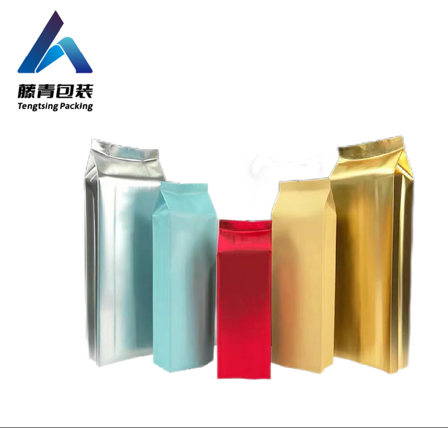 Changxing – sac d'emballage de caf&eacute; &agrave; fond plat, pochette thermoscell&eacute;e, conception personnalis&eacute;e, vente en gros, 250g, 500g, 1000g, avec fermeture &eacute;clair