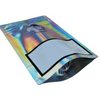 Bolsa Ziplock blanca transparente con logotipo personalizado UV Maylar, bolsa de embalaje blanca para pendientes, embalaje de joyer&iacute;a